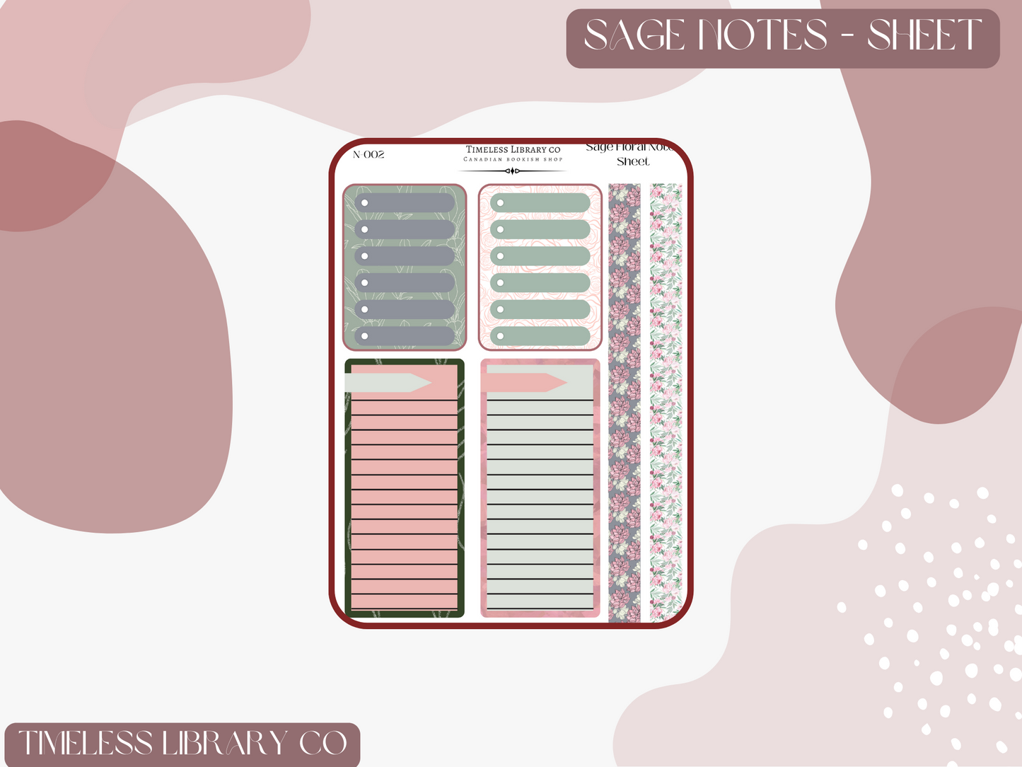 Sage Notes Sticker Sheet