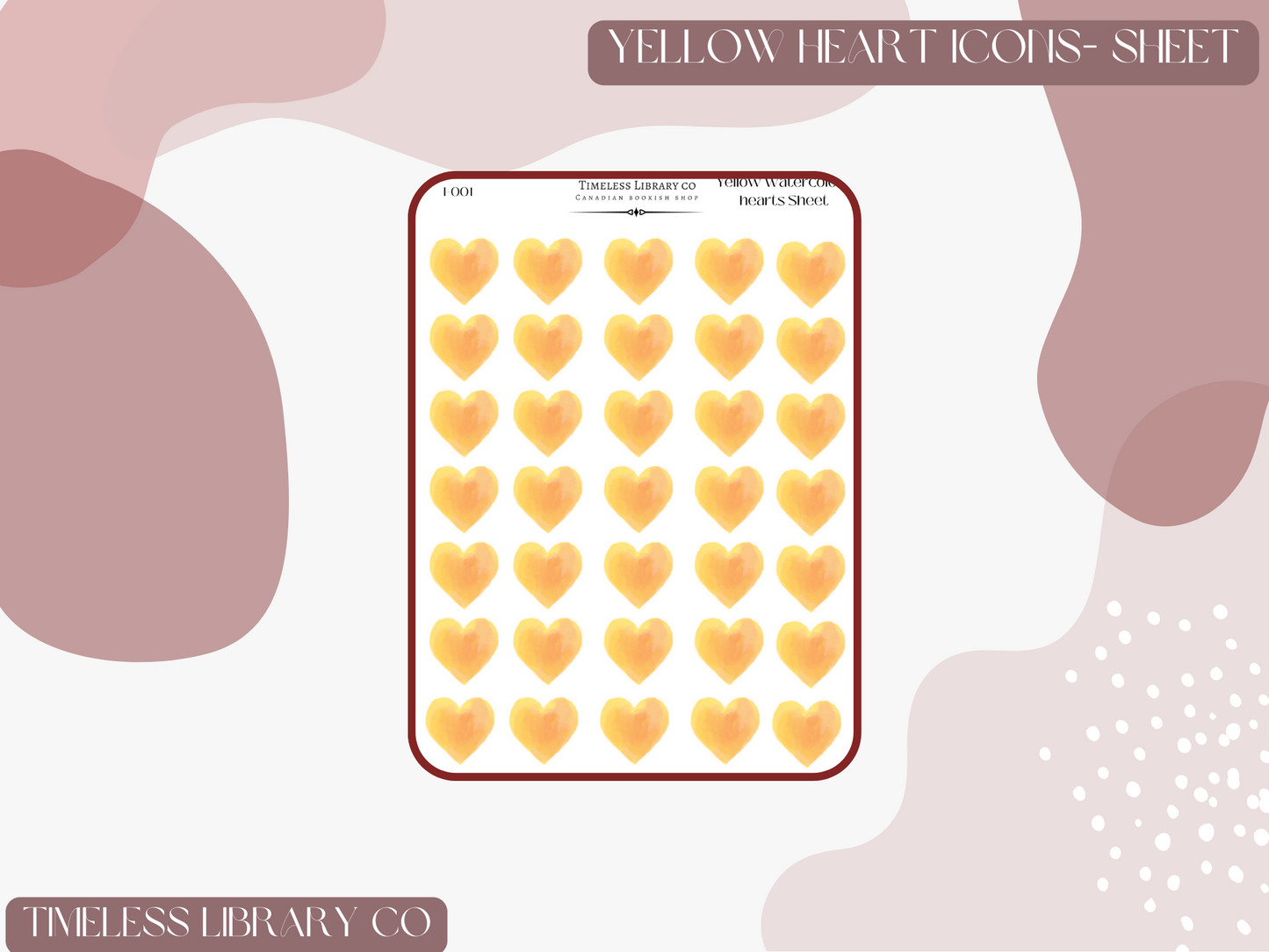 Hearts Icons Sticker Sheets