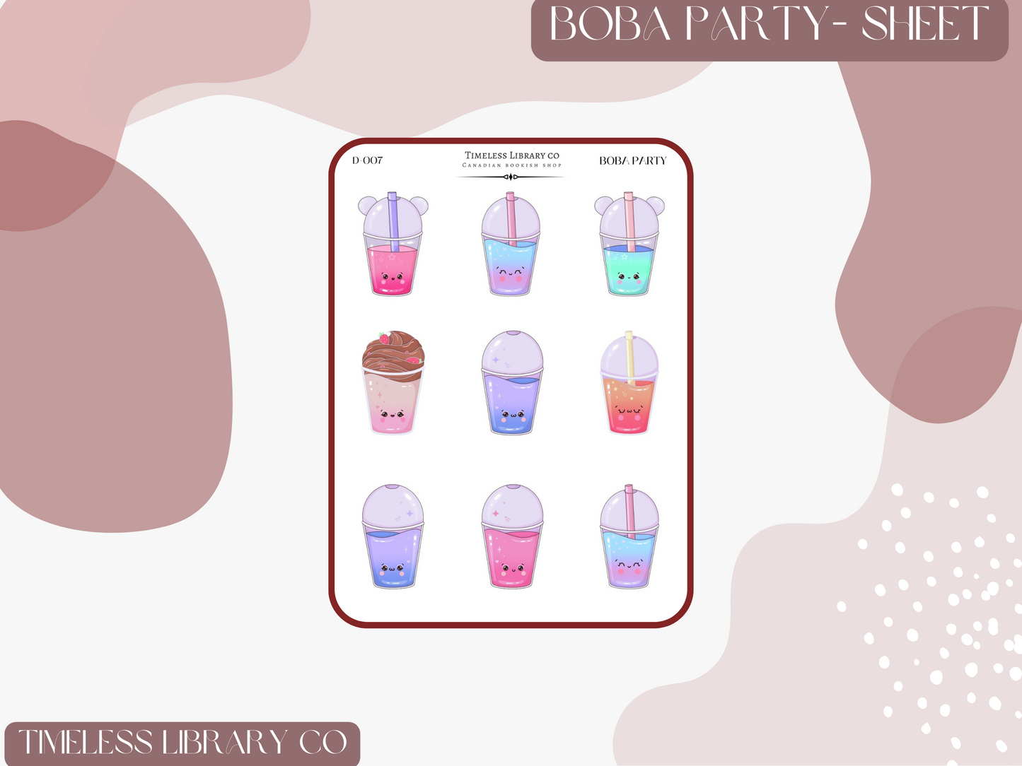 Boba Party Sticker Sheet
